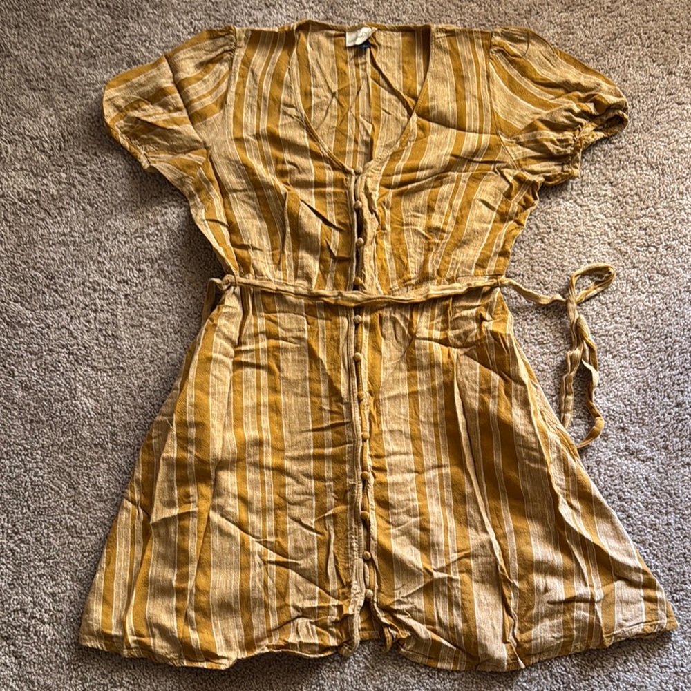 Universal Thread Yellow Mini Sundress with Dolman Sleeves